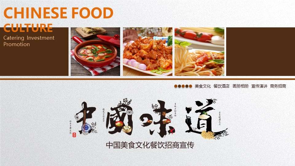 中国菜美食饮食ppt模板