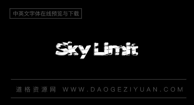 sky limit-英文字体免费字体下载大全-道格资源