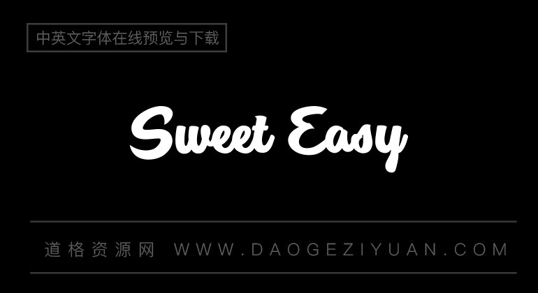 sweet easy-英文字体免费字体下载大全-道格资源