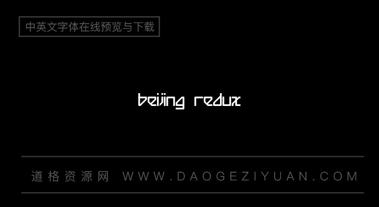 beijing redux-英文字体免费字体下载大全-道格资源