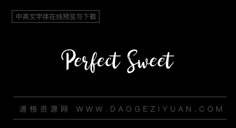 perfect sweet-英文字体免费字体下载大全-道格资源