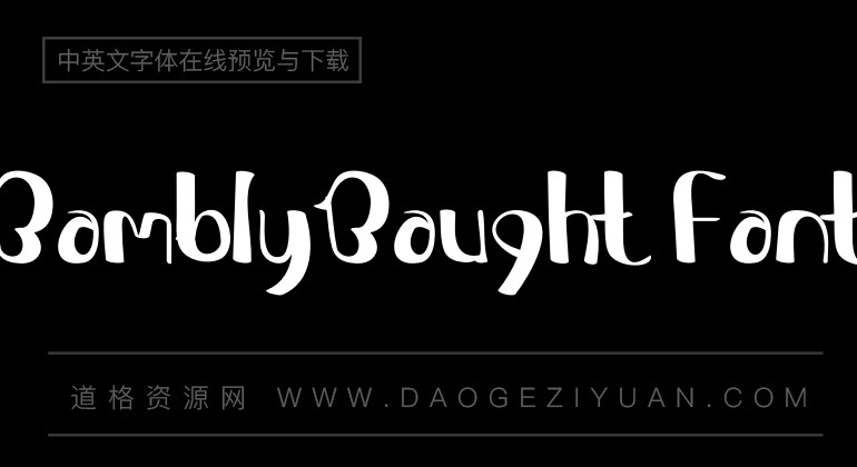 bombly bought font-英文字体免费字体下载大全-道格资源