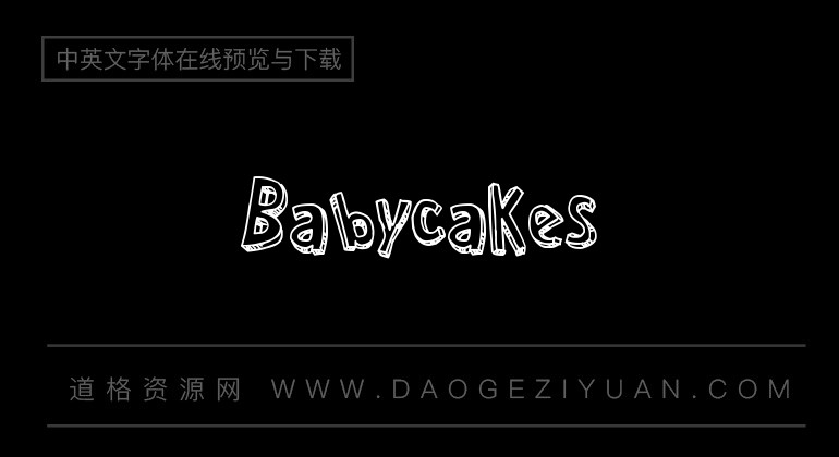 babycakes-英文字体免费字体下载大全-道格资源