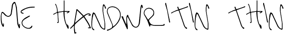 Me Handwritin ThinFree font download