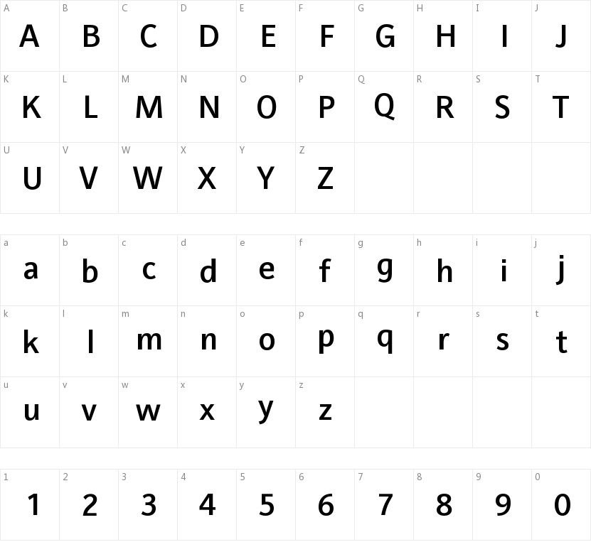 RaldoTSemBol字符映射图
