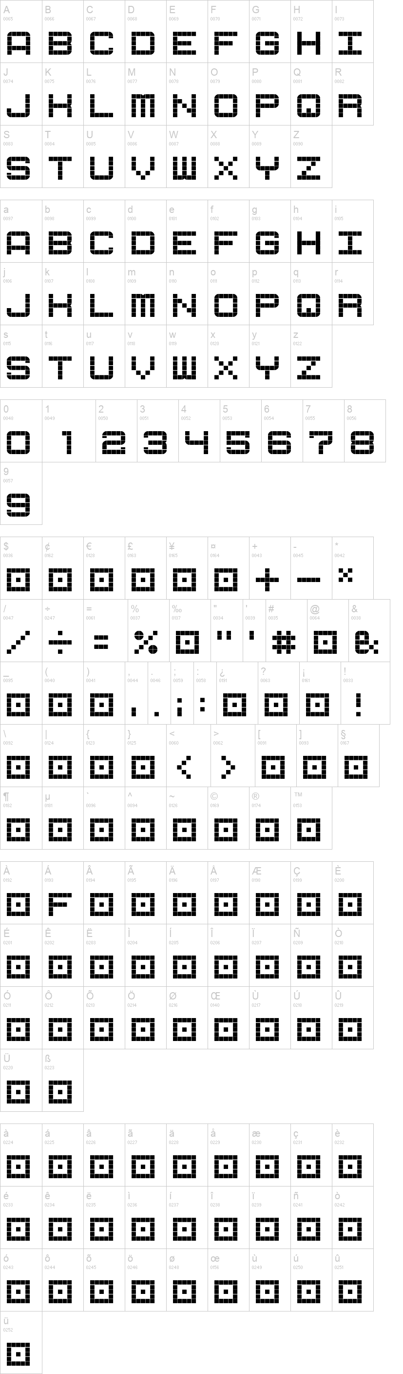 G7 Cube 5字符映射图