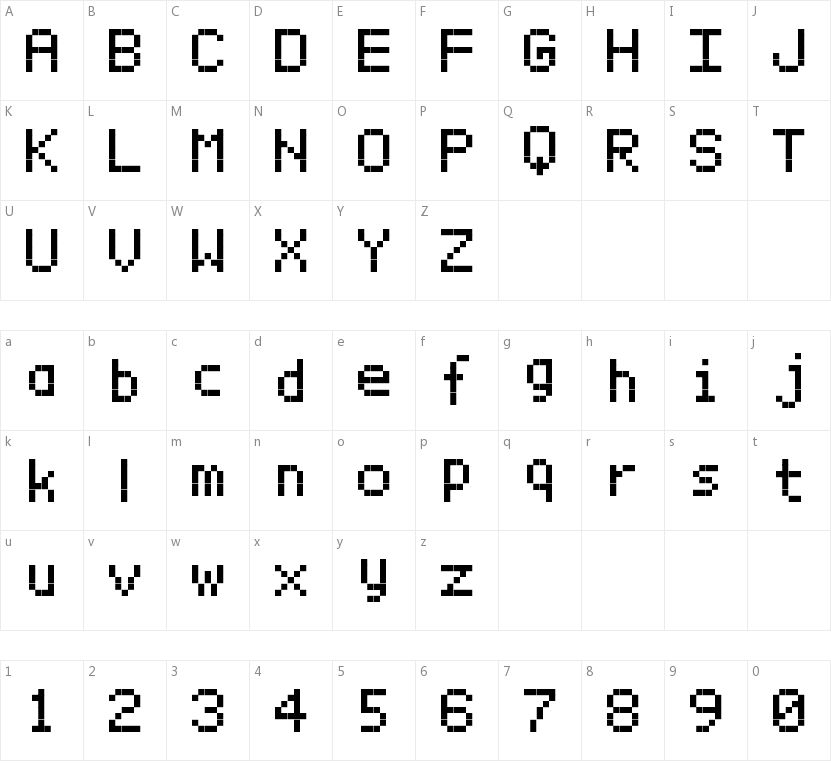 BitxMap Font TFB字符映射图