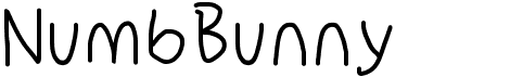 NumbBunnyFree font download