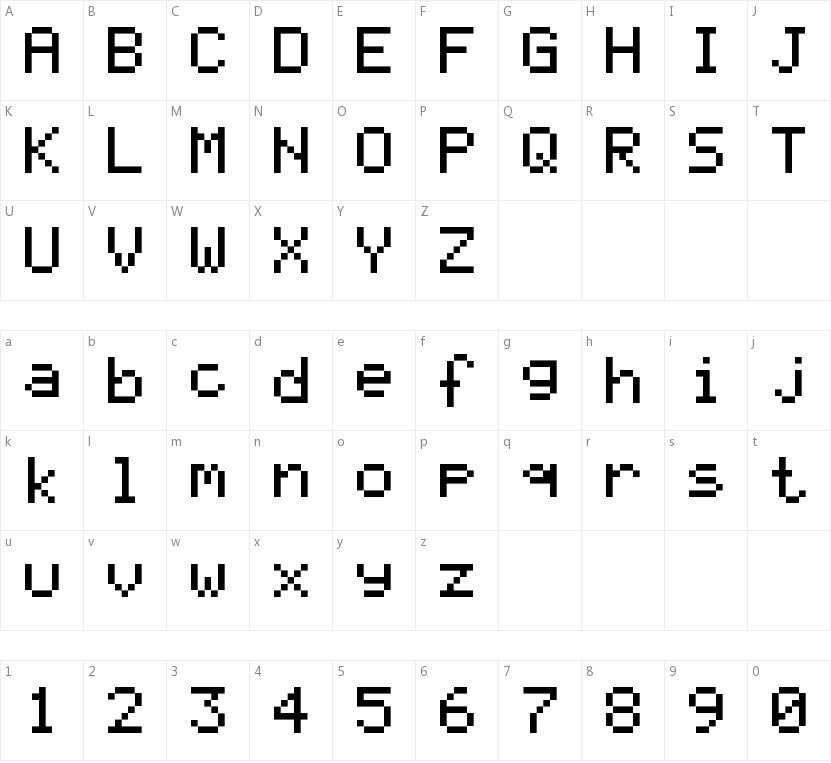 PixelMix字符映射图