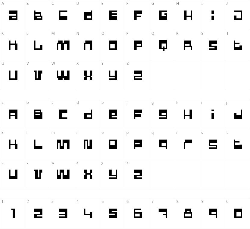 Pixel Power字符映射图