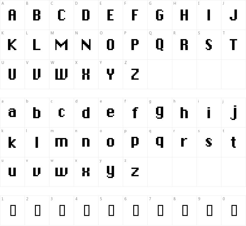 Chicpix字符映射图