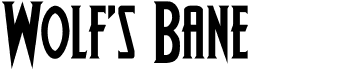 Wolf's BaneFree font download