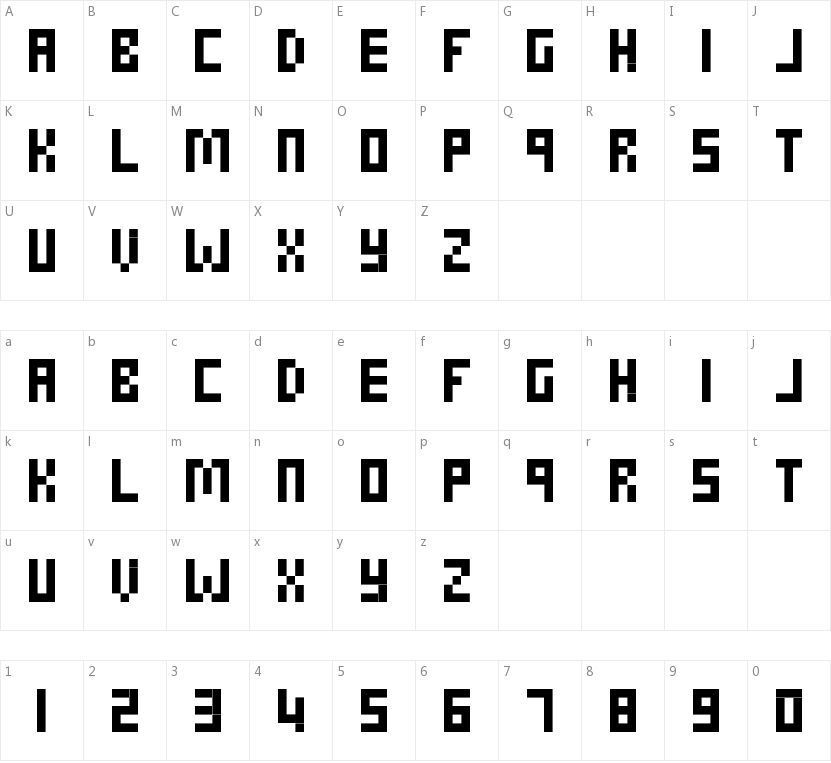 Wendy字符映射图