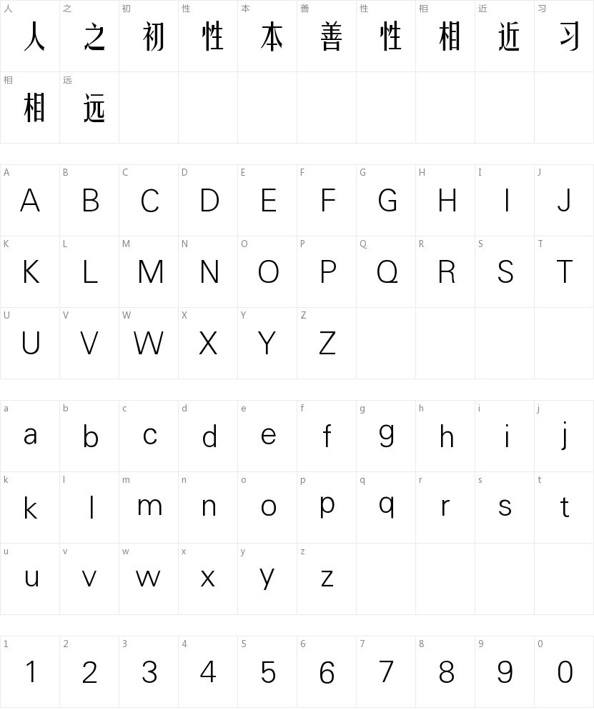 Sharp word cloud font library Yao Ti GBK