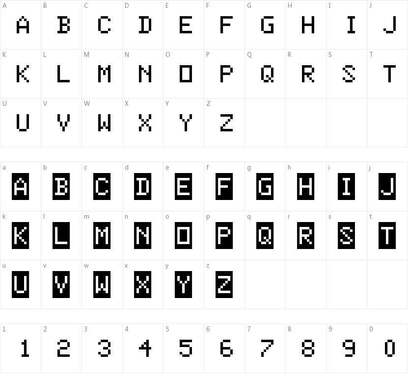 Color Basic字符映射图