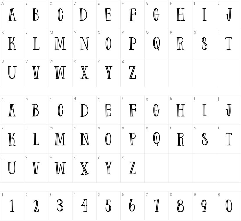 Farm To Market Fancy字符映射图