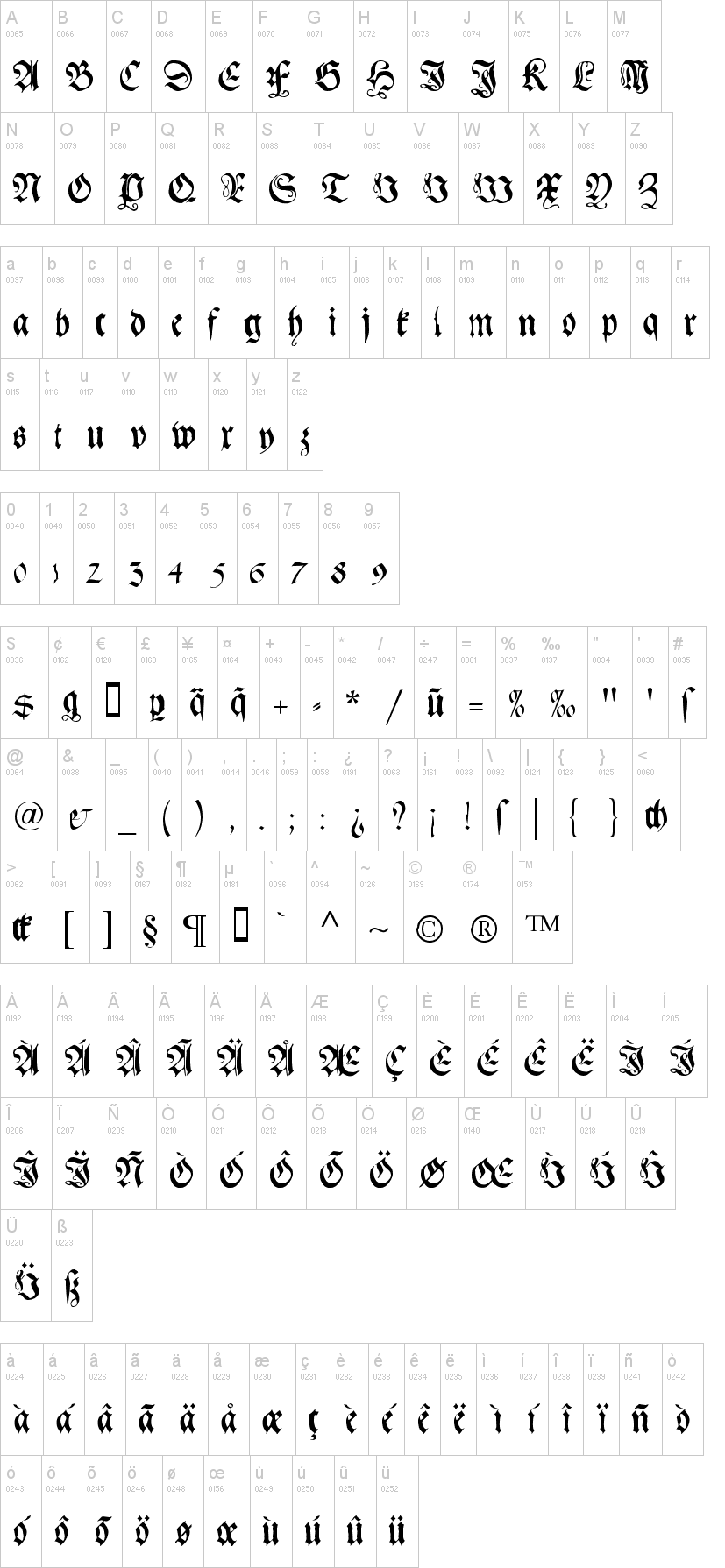 gebetbuch fraktur-英文字体免费字体下载大全-道格资源