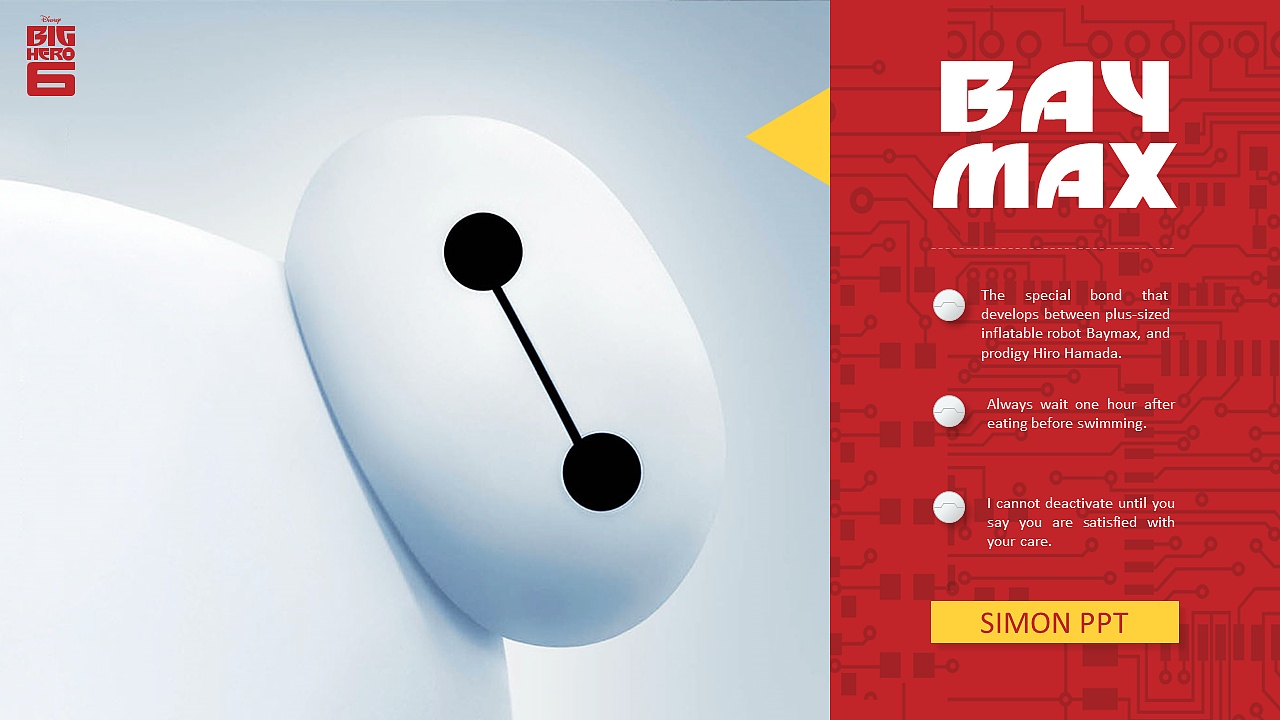 Hello Baymax——大白免费PPT源文件下载