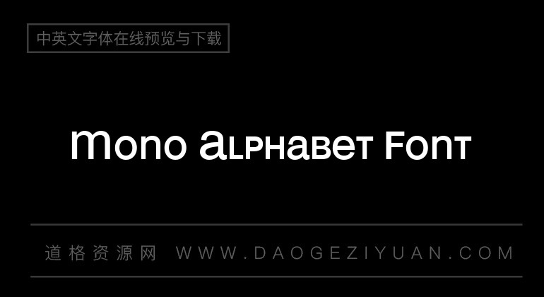 Mono Alphabet Font