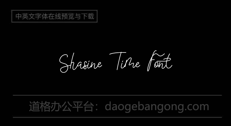 Shasine Time Font