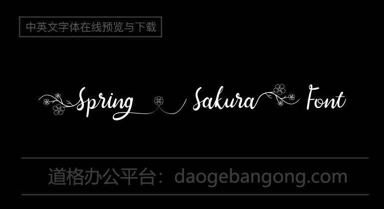 Spring Sakura Font