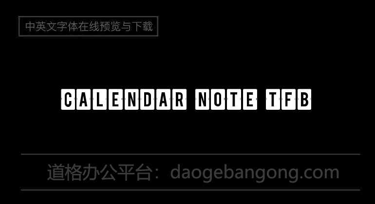 Calendar Note TFB