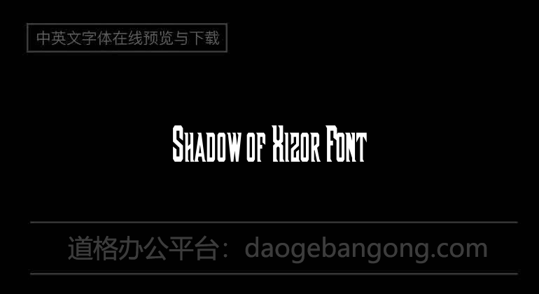 Shadow of Xizor Font