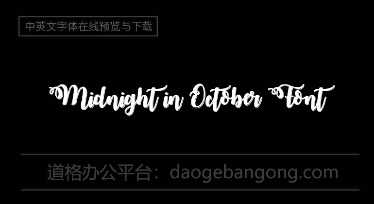 Midnight in October Font