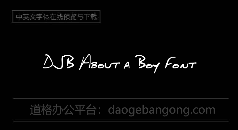 DJB About a Boy Font