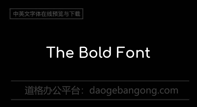 The Bold Font