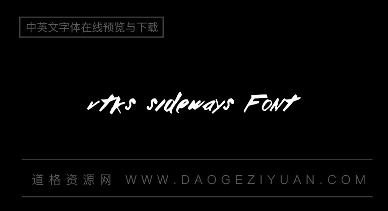vtks sideways Font