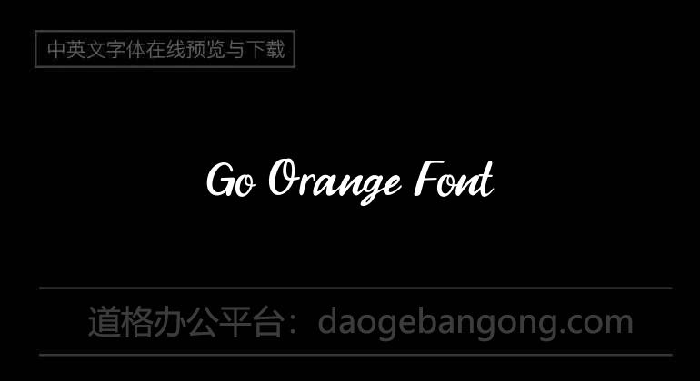 Go Orange Font