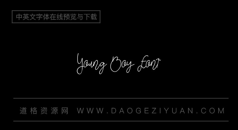 Young Boy Font