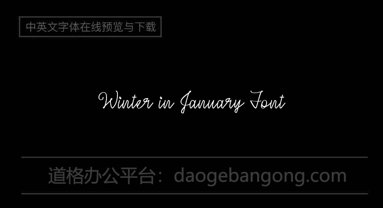 Winter in January Font