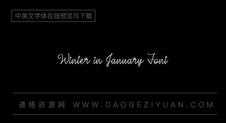 Winter in January Font