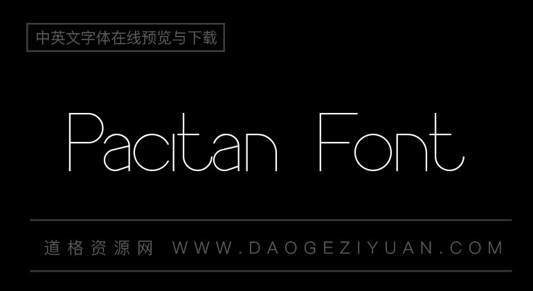 Pacitan Font
