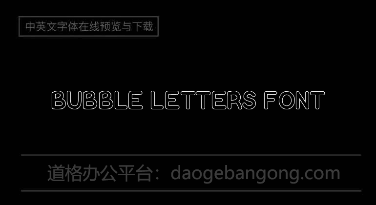 Bubble Letters Font