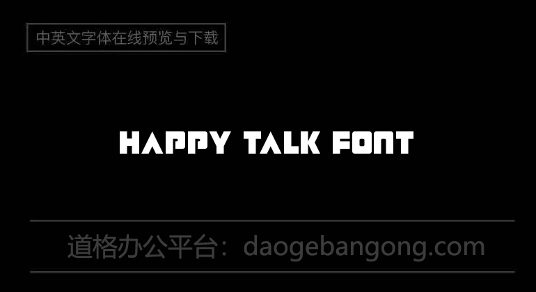 Happy Talk Font