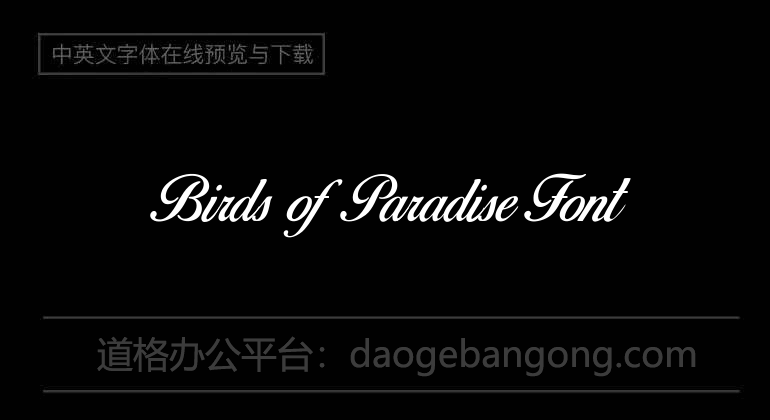 Birds of Paradise Font