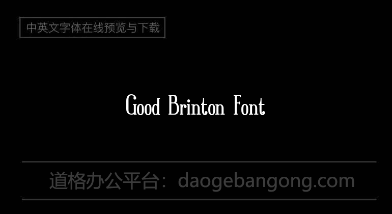 Good Brinton Font