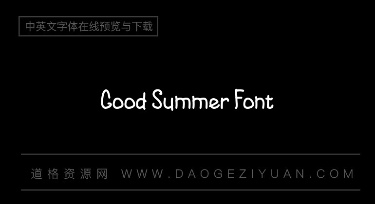 Good Summer Font