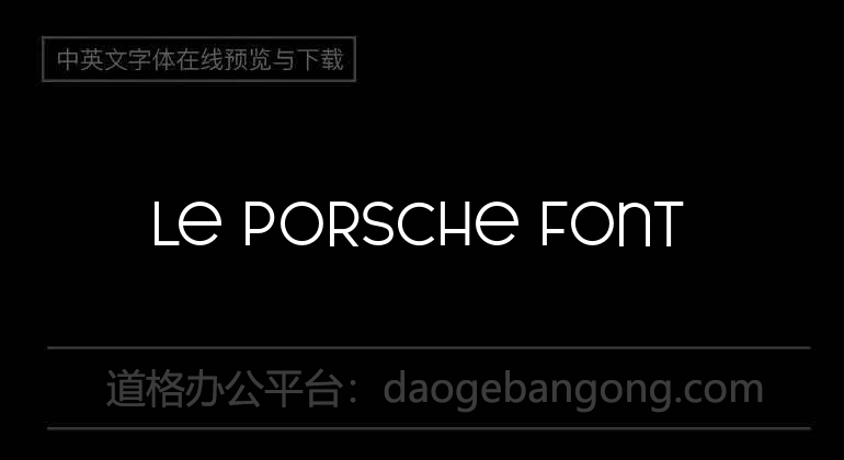 Le Porsche Font