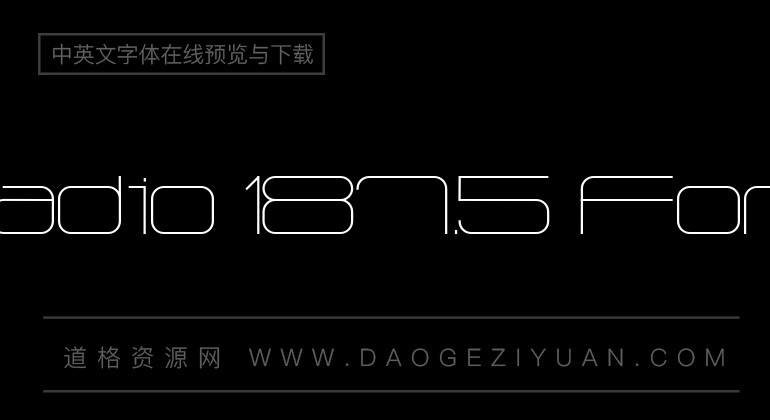 Radio 187.5 Font