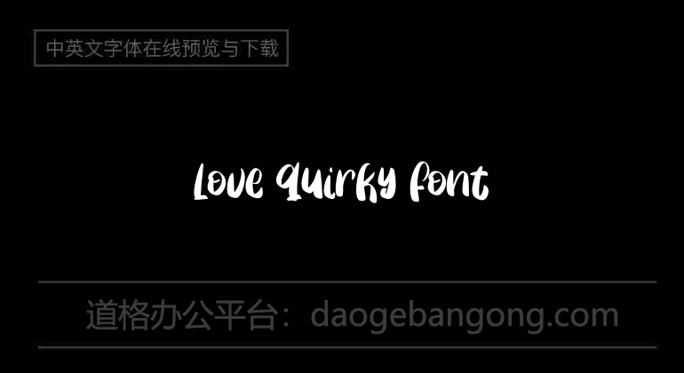 Love Quirky Font