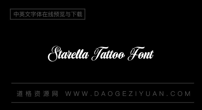 Starella Tattoo Font