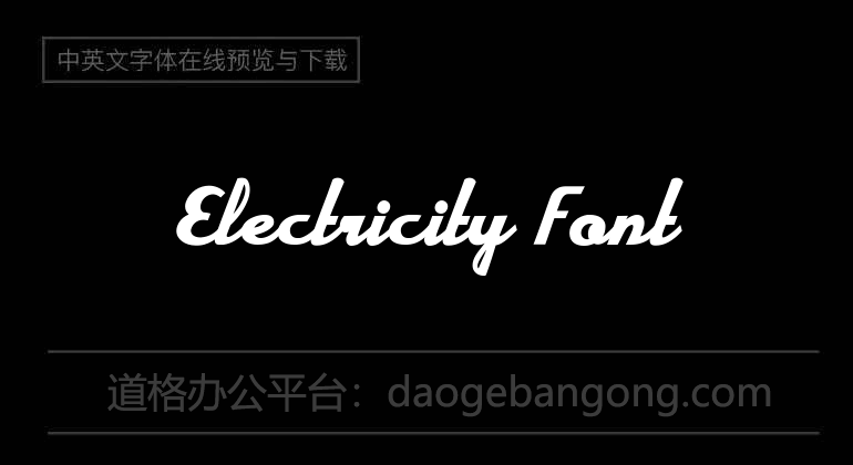 Electricity Font