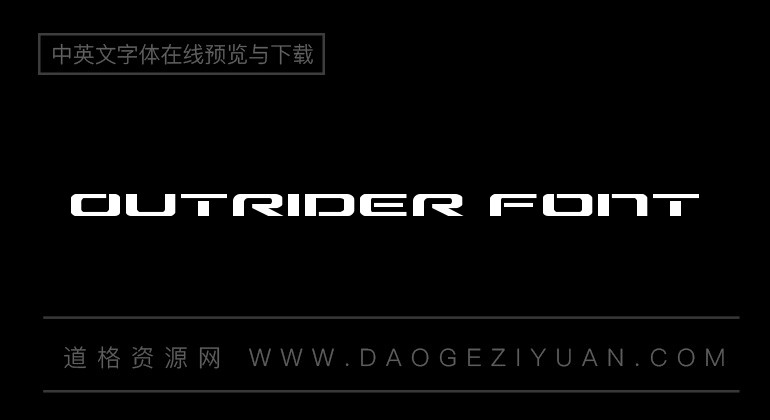 Outrider Font