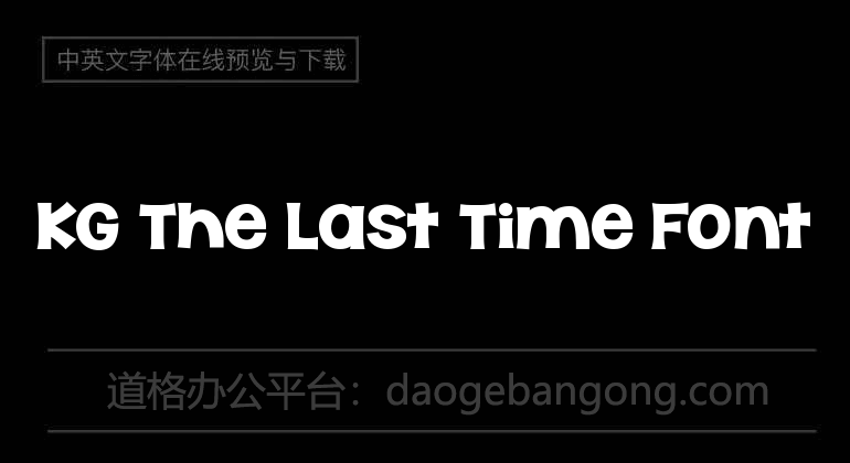 KG The Last Time Font