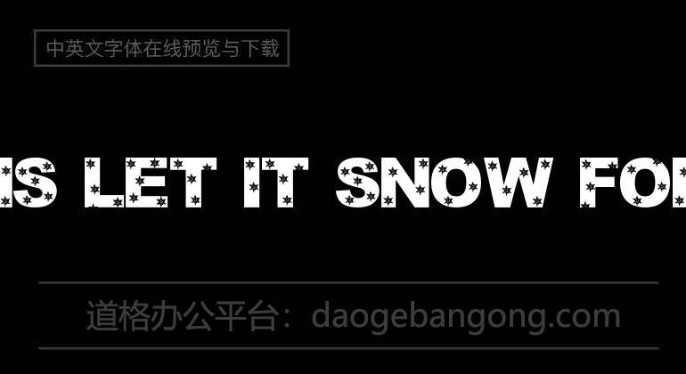 LMS Let It Snow Font