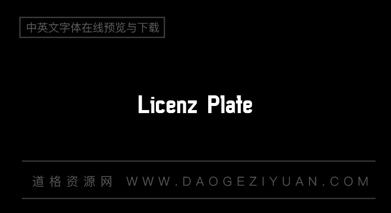 Licenz Plate